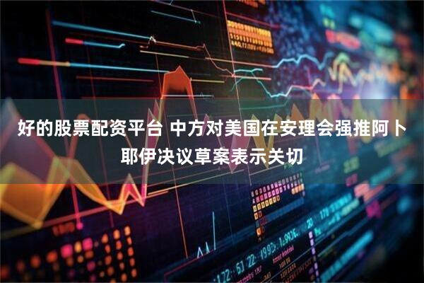 好的股票配资平台 中方对美国在安理会强推阿卜耶伊决议草案表示关切